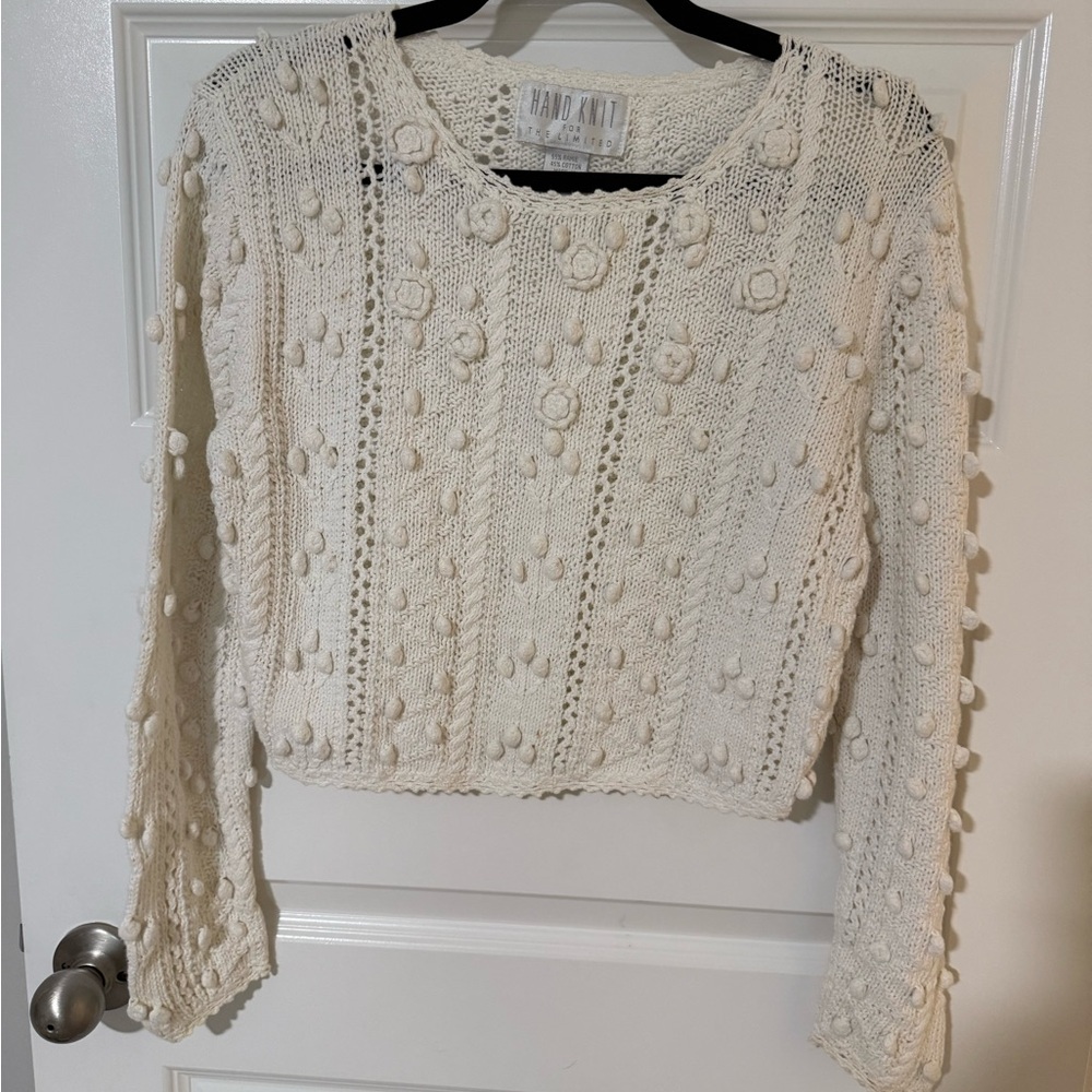 The Limited Cream Hand Knit Sweater